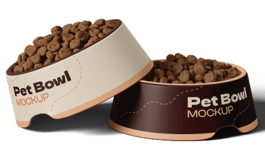Pet bowls mockup