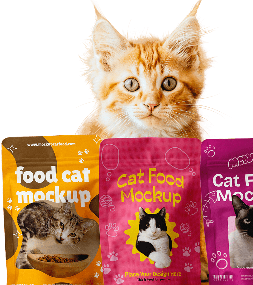 Colorful Cat Food Mockups